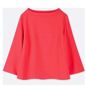 Uniqlo Women's Drape 3/4 Sleeve Red Blouse XXL New